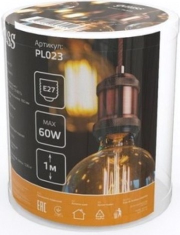 Светильник декоративный GAUSS PL023 подвесной decor медный e27, 1 м Светильник декоративный GAUSS PL023 подвесной decor медный e27, 1 м