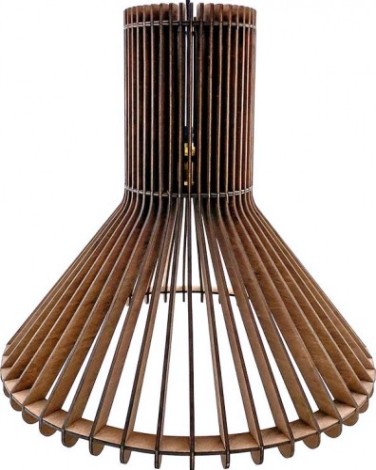 Светильник декоративный GLANZEN ART-0005-60 Е27, коричневый подвесной из дерева bell [ART-0005-60]