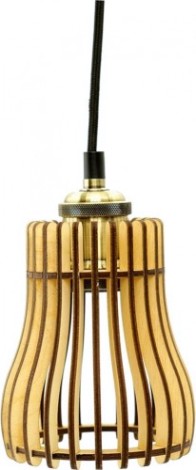 Светильник декоративный GLANZEN ART-0006-60-nude Е27, светлое дерево подвесной из baby [ART-0006-60-nude]