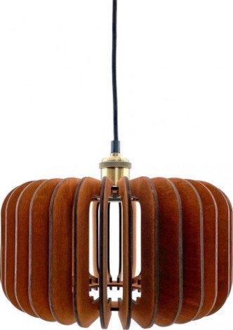 Светильник декоративный GLANZEN ART-0007-60 Е27, коричневый подвесной из дерева square dark [ART-0007-60]