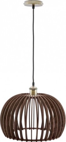 Светильник декоративный GLANZEN ART-0008-60 Е27, коричневый подвесной из дерева wheel dark [ART-0008-60]