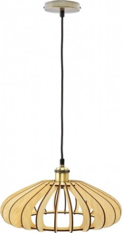 Светильник декоративный GLANZEN ART-0009-60-nude Е27, светлое дерево подвесной mini-pear [ART-0009-60-nude]