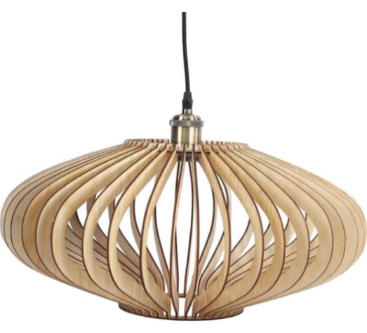 Светильник декоративный GLANZEN ART-0013-60-JAPONIC подвесной из дерева nude