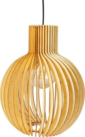 Светильник декоративный GLANZEN ART-0014-60-nude Е27, светлое дерево подвесной secundum [ART-0014-60-nude]