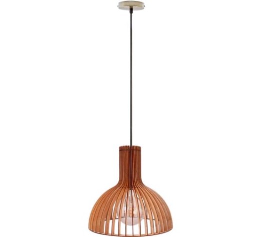 Светильник декоративный GLANZEN ART-0015-60-BOWL подвесной из дерева nude