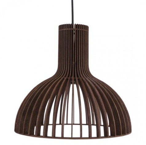 Светильник декоративный GLANZEN ART-0015-60-dark подвесной из дерева BOWL