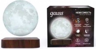 Светильник GAUSS Луна 3d 2w 3000k/4000k 220-240v d14см настольный Левитация [LV001]