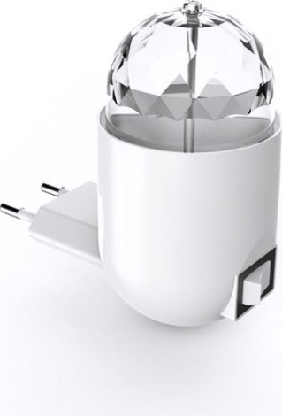 Светильник настольный GAUSS DIY0041 розеточный 3w 220-240v белый с фиксированной проекцией "диско" [DIY0041]