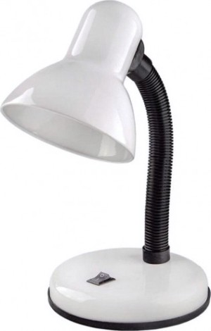 Светильник настольный GLANZEN E27 DL-0001-40-R-white е27 с основанием белый [DL-0001-40-R-white]