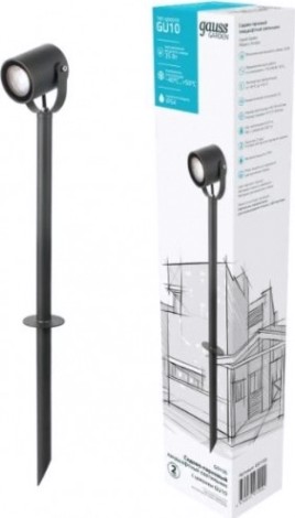 Светильник садово-парковый GAUSS Sonata ландшафтный грунтовой, 1xgu10, 90x70x470mm [GD155]