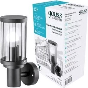 Светильник садово-парковый GAUSS Vega на стену вверх 10.5*24*14.2cm [GD021]