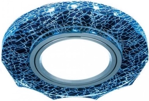 Светильник точечный GAUSS BACKLIGHT круг гран. черный/серебро/хром, gu5.3, led 4100k [BL070]