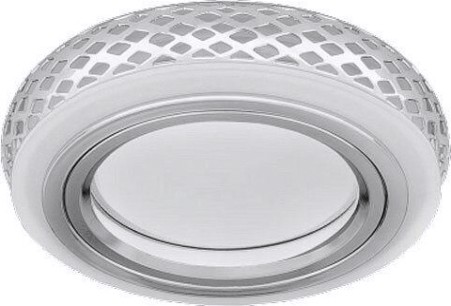 Светильник точечный GAUSS BACKLIGHT кругл. хром/белый, gu5.3, 3w, led 3000k [BL085]