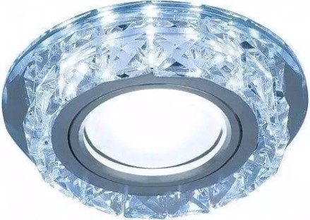 Светильник точечный GAUSS BACKLIGHT кругл. кристалл/хром, gu5.3, led 4100k [BL040]