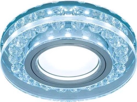 Светильник точечный GAUSS BACKLIGHT кругл. кристалл/хром, gu5.3, led 4100k [BL045]