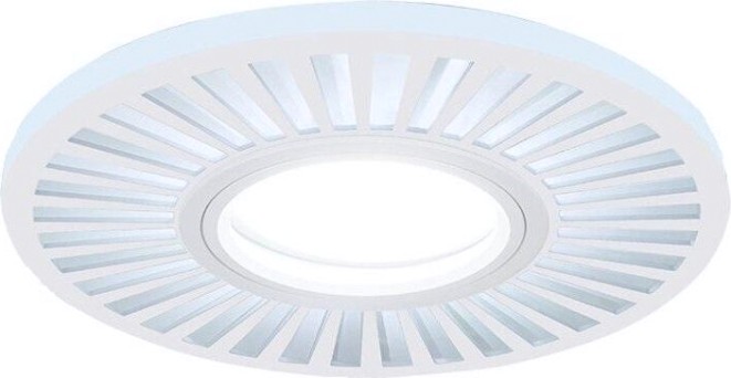 Светильник точечный GAUSS BACKLIGHT кругл./узор. белый, gu5.3, 3w, led 3000k [BL137]