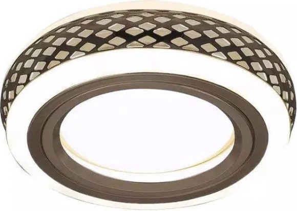 Светильник точечный GAUSS BACKLIGHT кругл. золото/белый, gu5.3, 3w, led 3000k [BL084]