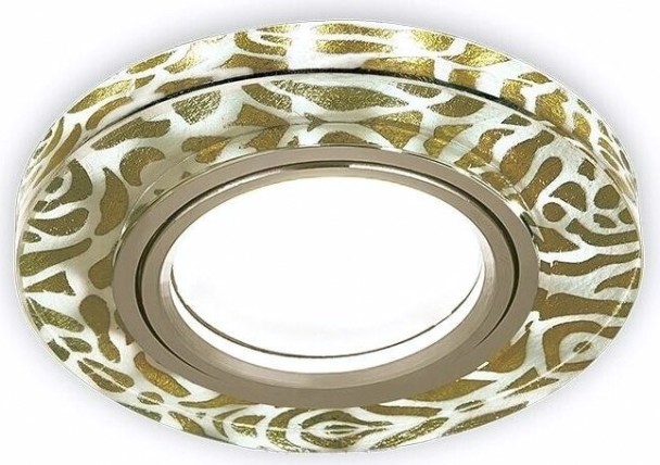 Светильник точечный GAUSS BACKLIGHT кругл. золотой узор/золото, gu5.3, led 2700k [BL064]