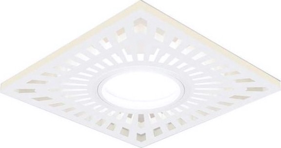 Светильник точечный GAUSS BACKLIGHT квадрат. белый, gu5.3, 3w, led 3000k [BL127]