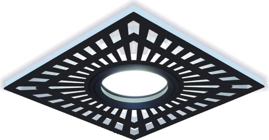 Светильник точечный GAUSS BACKLIGHT квадрат. черный, gu5.3, 3w, led 4000k [BL126]