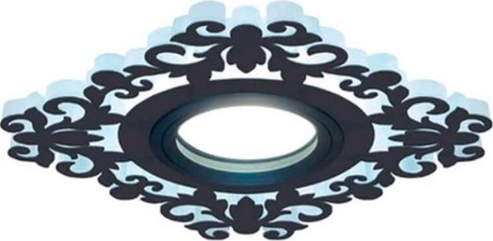 Светильник точечный GAUSS BACKLIGHT квадрат/узор. черный, gu5.3, 3w, led 4000k [BL129]