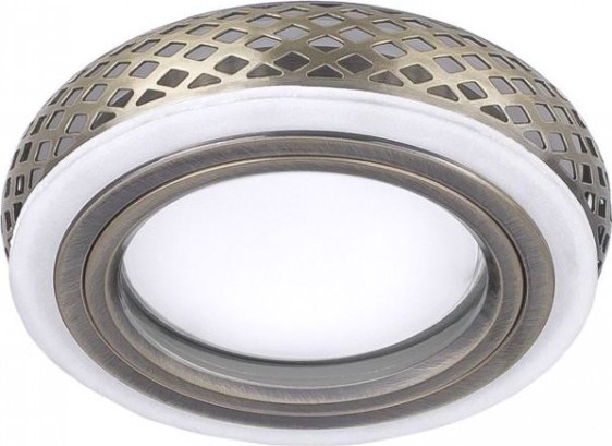 Светильник точечный GAUSS BL082P набор 3w + лампа mr16 6,5w 470lm 3000k gu5.3 led