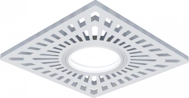 Светильник точечный GAUSS BL128P набор 3w + лампа mr16 6,5w 480lm 4100k gu5.3 led