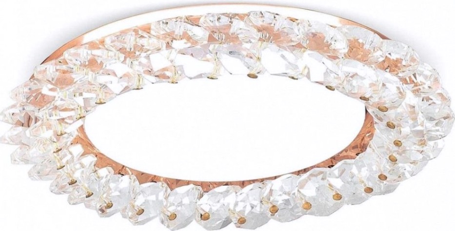 Светильник точечный GAUSS GX tablet круг. кристалл/золото, gx53 [GX211]