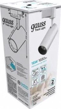 Светильник трековый GAUSS TR081 цилиндр 16w 1680lm 4000k 180-220v ip20 65*206мм бе