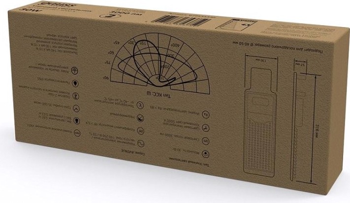 Светильник уличный GAUSS Avenue 30w 3000lm 5000k 190-250v ip65 316*130*57мм черный [629534330]