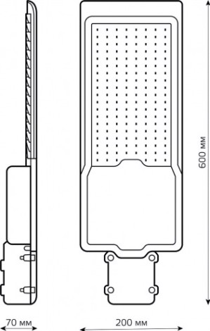 Светильник уличный GAUSS LED Avenue 200W 20000lm 5000K 190-250V КСС "Ш" ip65 [629534302]