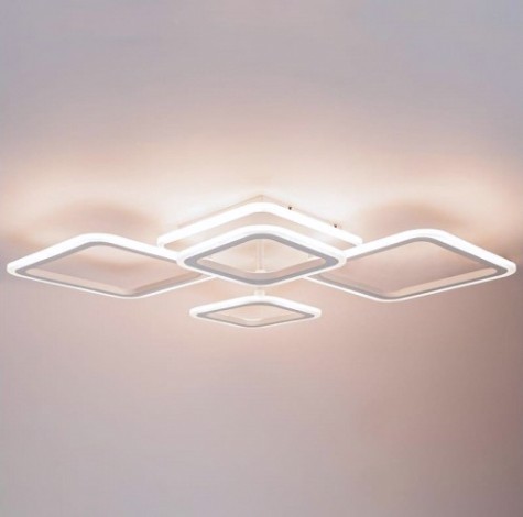 Светодиодная диммируемая люстра GLANZEN LED-0070-SQUARE-white с пультом управления Светодиодная диммируемая люстра GLANZEN LED-0070-SQUARE-white с пультом управления