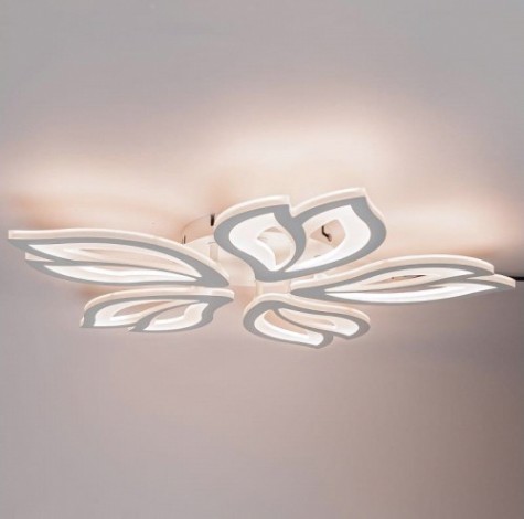 Светодиодная диммируемая люстра GLANZEN LED-0090-FLOWER-white с пультом управления