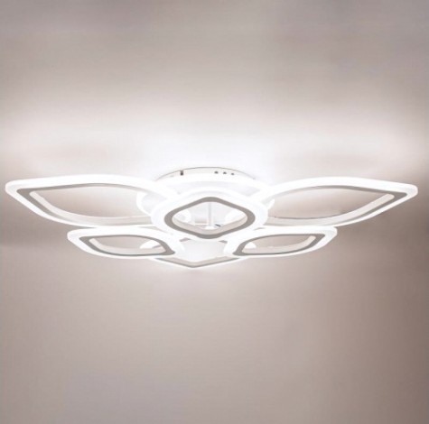 Светодиодная диммируемая люстра GLANZEN LED-0100-LOTUS-white с пультом управления