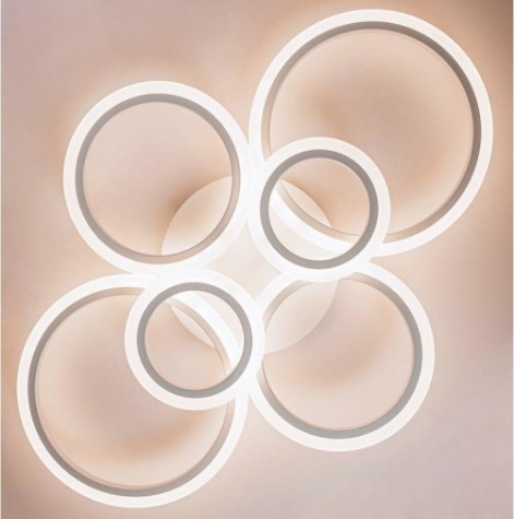 Светодиодная диммируемая люстра GLANZEN LED-0130-ROUND-white с пультом управления Светодиодная диммируемая люстра GLANZEN LED-0130-ROUND-white с пультом управления