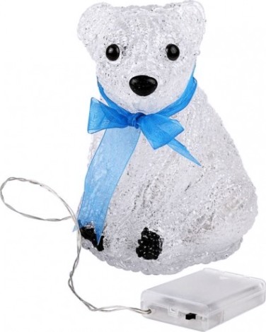 Светодиодная фигура Neon-Night "Белый мишка" акриловая 20 см [513-247]