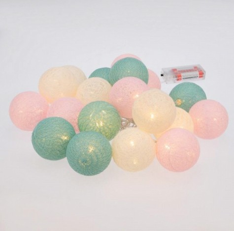 Тайские фонарики Neon-Night Перламутр 3,5 м прозрачный ПВХ, 20LED теплый белый [303-078]