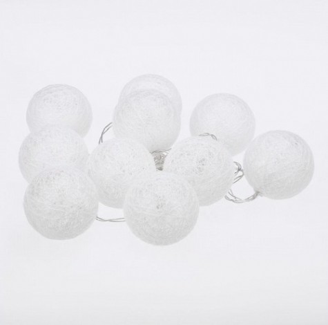 Тайские фонарики Neon-Night Пломбир 1,5 м прозрачный ПВХ, 10 LED теплый белый [303-077]