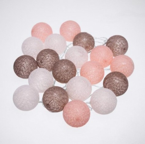 Тайские фонарики Neon-Night Вельвет 3,5 м прозрачный ПВХ, 20 LED, теплый белый [303-087]