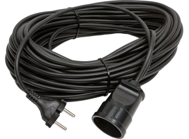 Удлинитель без катушки Proconnect 11-7116 ПВС 2х0.75, 30 м, б/з, 6A, 1300 Bт, ip20, черный