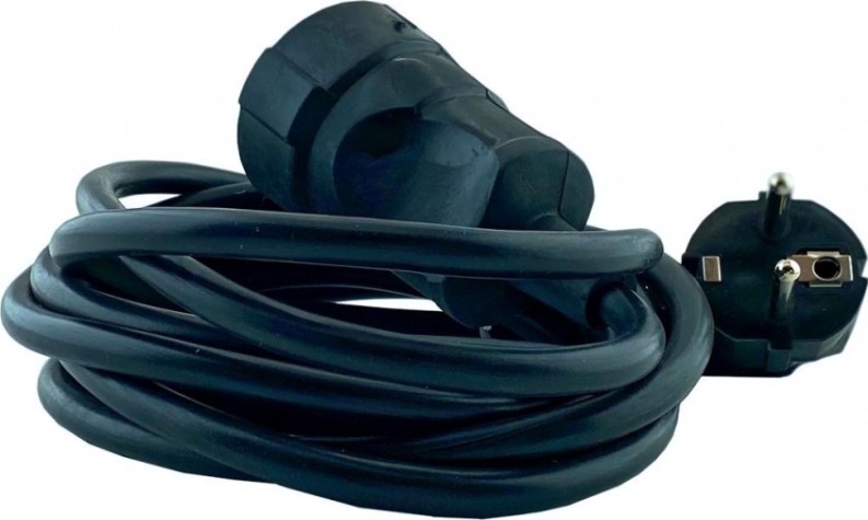 Удлинитель GLANZEN ES-03-001-black силовой шнур штепс. гнездо пвс 2*0,75 3м