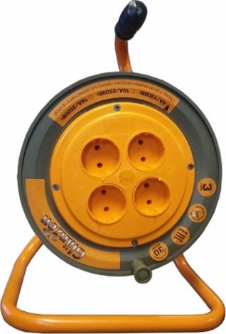 Удлинитель на катушке GLANZEN EB-20-002 ПВС 2х0,75 20м