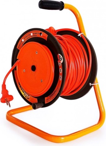 Удлинитель на катушке GLANZEN EB-30-001 ПВС 2х0,75 30м