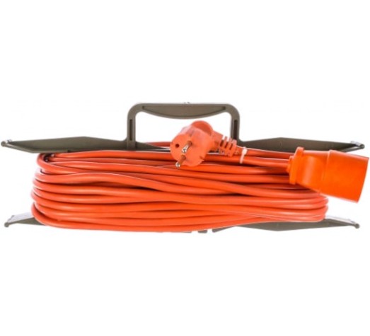 Удлинитель на рамке GLANZEN ER-20-010 силовой сварочный, штепс.гнездо ПВС 2*2,5, 20м