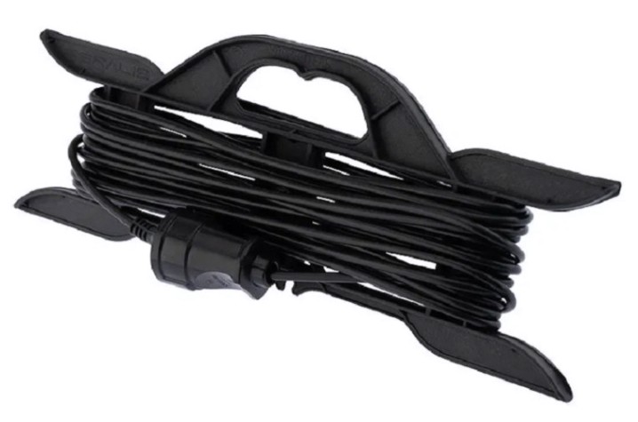 Удлинитель на рамке Proconnect 11-7103 ПВС 2х0.75, 30 м, б/з, 6A, 1300 Bт, ip20, черный