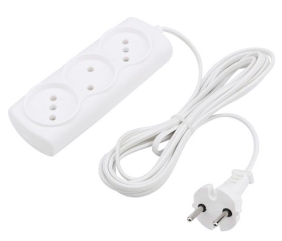 Удлинитель Proconnect 11-7215 STANDARD 3 гнезда, 7 м, 2х0.75 мм², б/з, белый