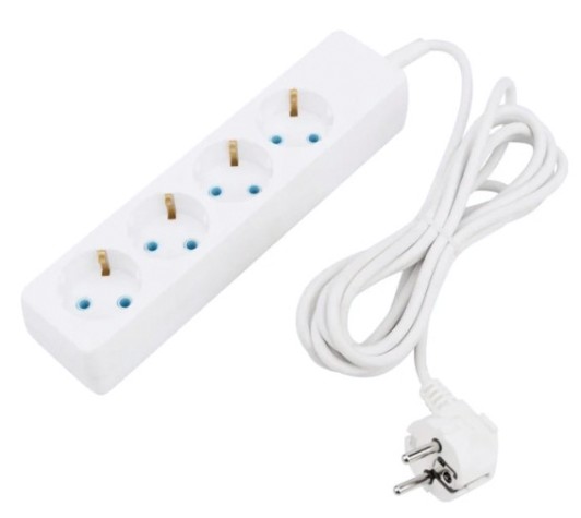 Удлинитель Proconnect 11-7219 4 гнезда, 3 м, 3х0.75 мм², с/з, белый