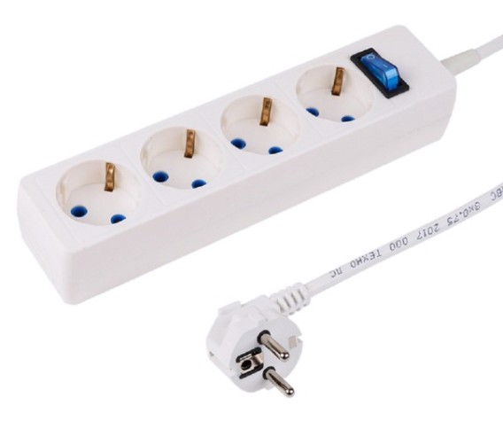 Удлинитель Proconnect 11-7227 STANDARD 4 гнезда, 1.5 м, 3х0.75 мм², с/з, белый