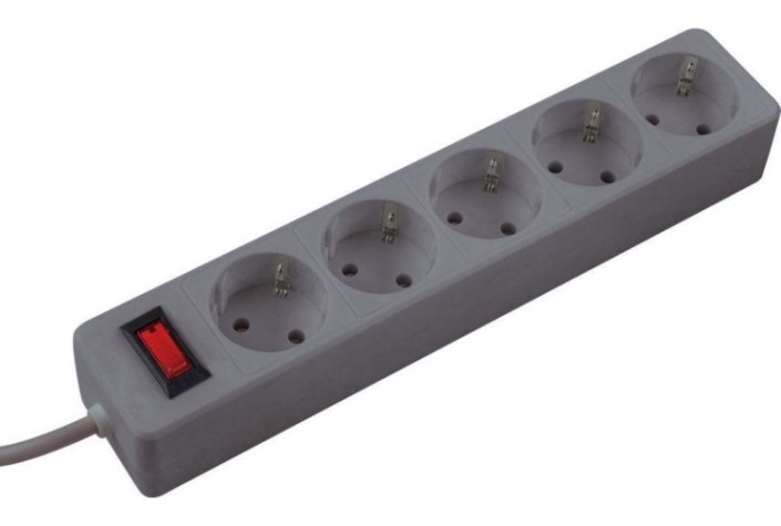 Удлинитель сетевой КОСМОС FKsm3m-5g ПВС 3х0,75мм2, серый [FKsm3m-5g(G)]