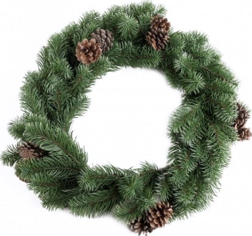 Венок еловый Neon-Night с шишками d45 см, литой [307-144]